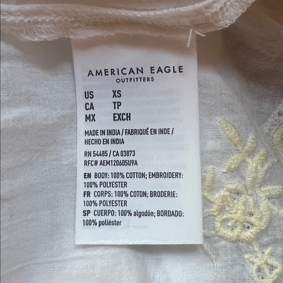 🌸🦅🤍American Eagle Outfitters White Lace-Up Blouse🤍🦅🌸 - Picture 11 of 11